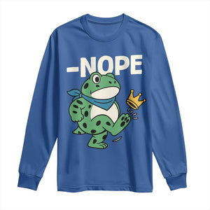 No Kings in America Portland Frog Long Sleeve Shirt Funny Political Meme TS10 Royal Blue Print Your Wear