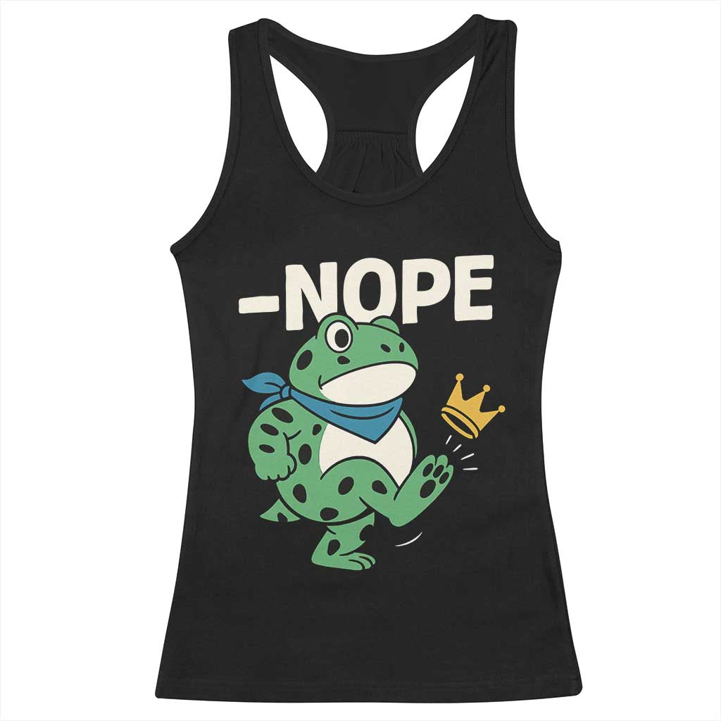 No Kings in America Portland Frog Racerback Tank Top Funny Political Meme TS10 Black Print Your Wear