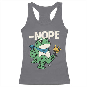 No Kings in America Portland Frog Racerback Tank Top Funny Political Meme TS10 Charcoal Print Your Wear