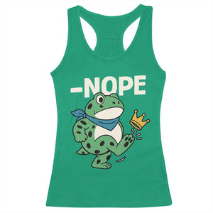 No Kings in America Portland Frog Racerback Tank Top Funny Political Meme TS10 Irish Green Print Your Wear