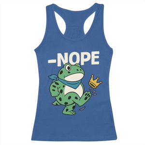 No Kings in America Portland Frog Racerback Tank Top Funny Political Meme TS10 Royal Blue Print Your Wear