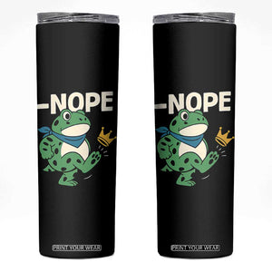 No Kings in America Portland Frog Skinny Tumbler Funny Political Meme TS10 Black Print Your Wear