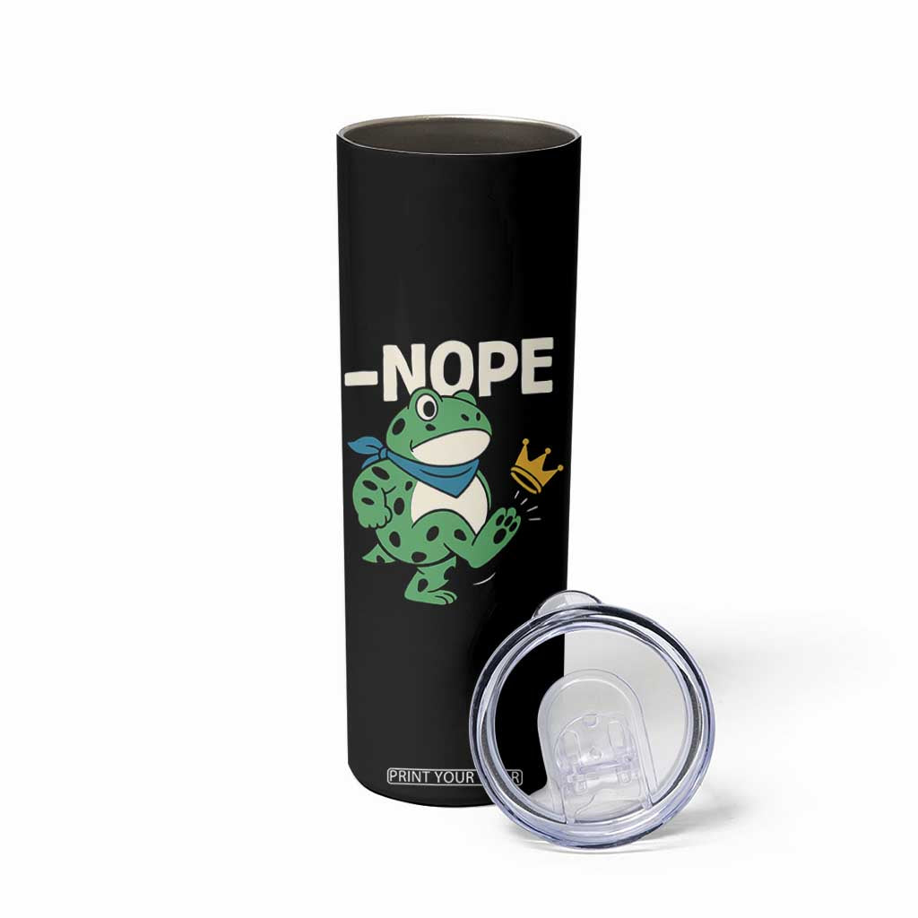 No Kings in America Portland Frog Skinny Tumbler Funny Political Meme TS10 Print Your Wear