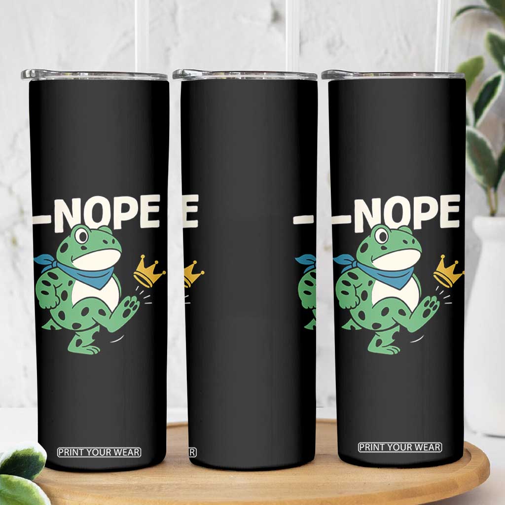 No Kings in America Portland Frog Skinny Tumbler Funny Political Meme TS10 Print Your Wear