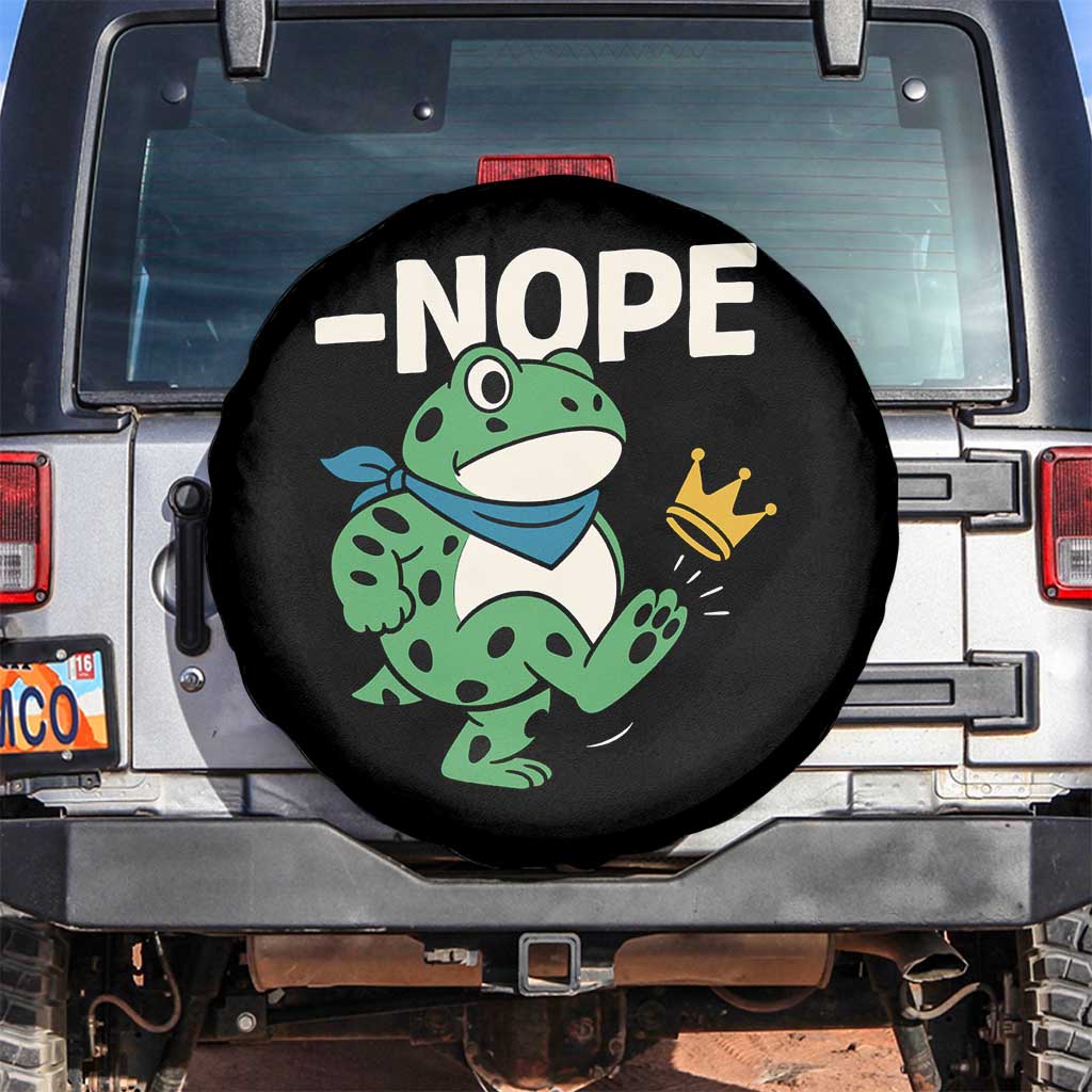 No Kings in America Portland Frog Spare Tire Cover Funny Political Meme TS10 No hole Black Print Your Wear