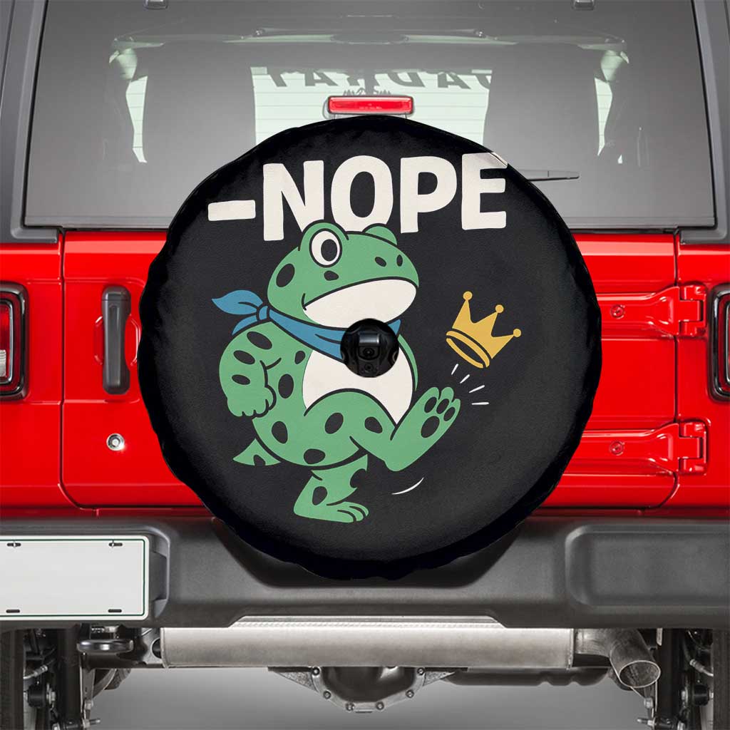 No Kings in America Portland Frog Spare Tire Cover Funny Political Meme TS10 Black Print Your Wear