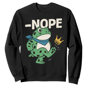 No Kings in America Portland Frog Sweatshirt Funny Political Meme TS10 Black Print Your Wear