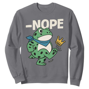 No Kings in America Portland Frog Sweatshirt Funny Political Meme TS10 Charcoal Print Your Wear