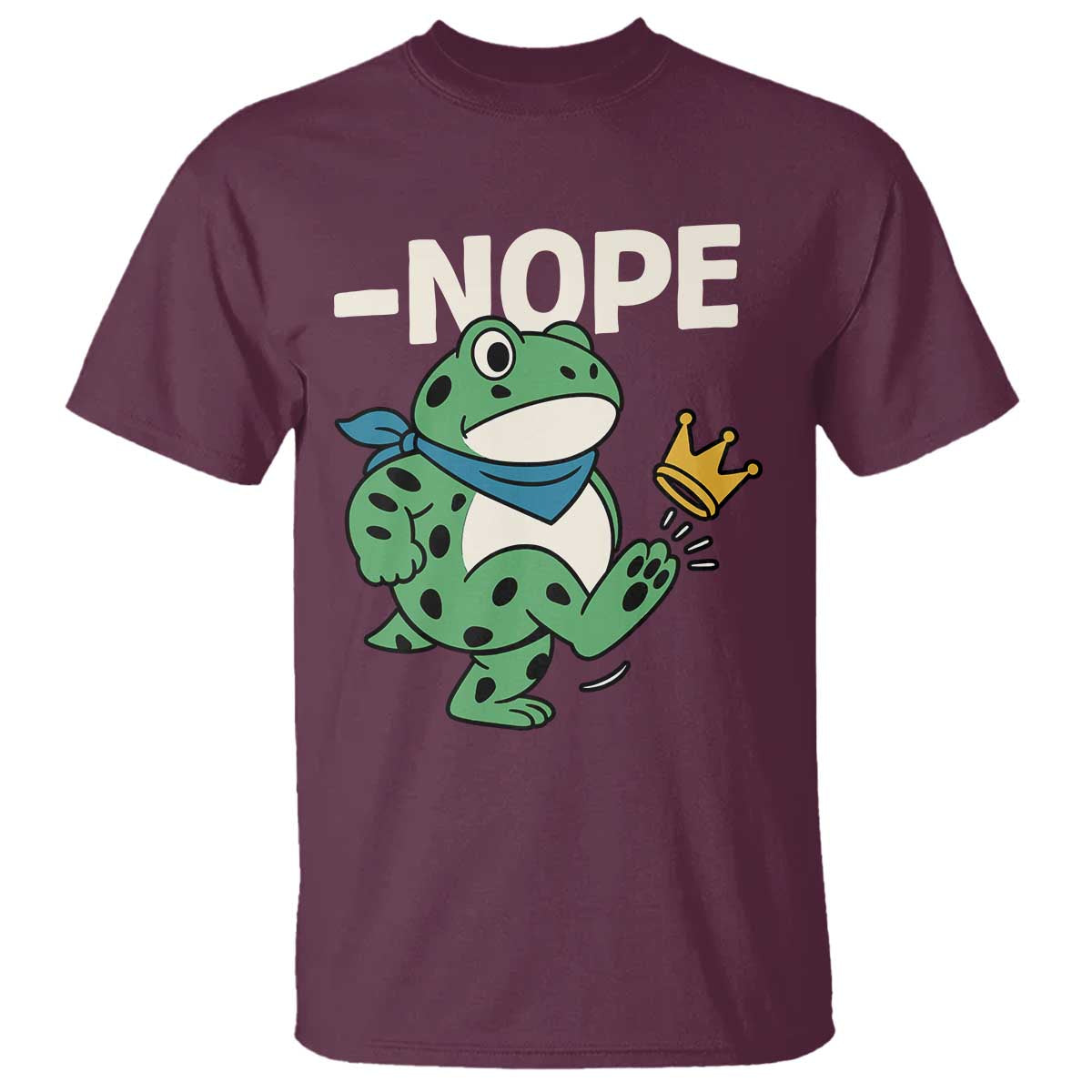 No Kings in America Portland Frog T Shirt Funny Political Meme TS10 Maroon Print Your Wear