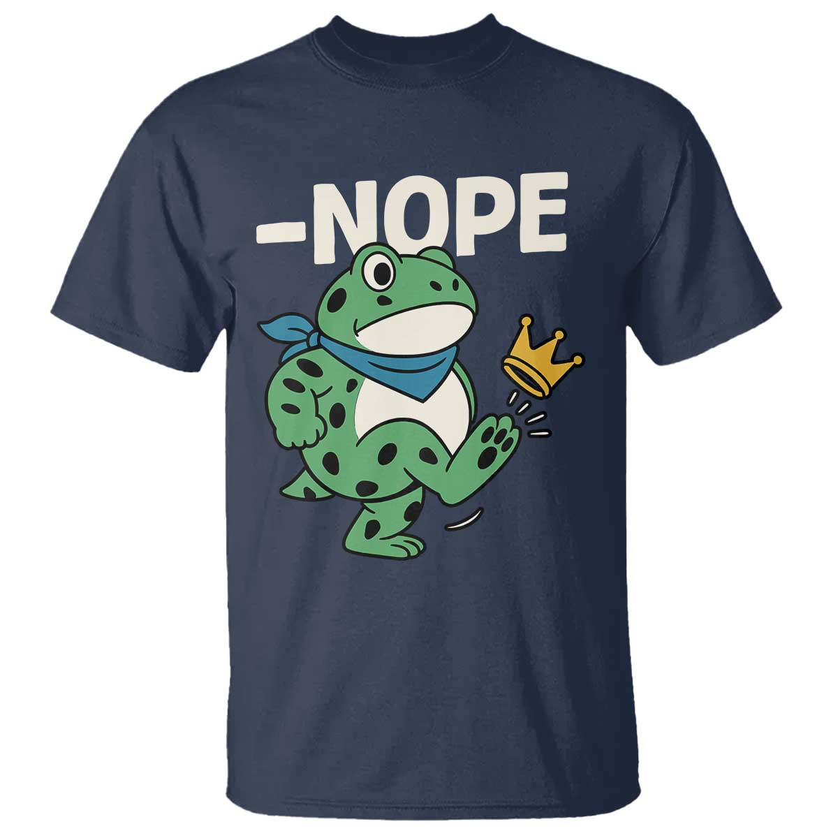 No Kings in America Portland Frog T Shirt Funny Political Meme TS10 Navy Print Your Wear