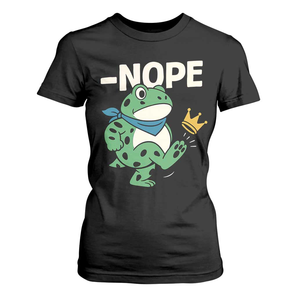 No Kings in America Portland Frog T Shirt For Women Funny Political Meme TS10 Black Print Your Wear