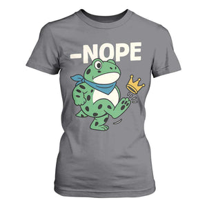 No Kings in America Portland Frog T Shirt For Women Funny Political Meme TS10 Charcoal Print Your Wear