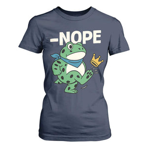 No Kings in America Portland Frog T Shirt For Women Funny Political Meme TS10 Navy Print Your Wear