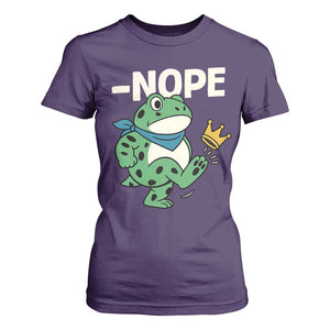 No Kings in America Portland Frog T Shirt For Women Funny Political Meme TS10 Purple Print Your Wear