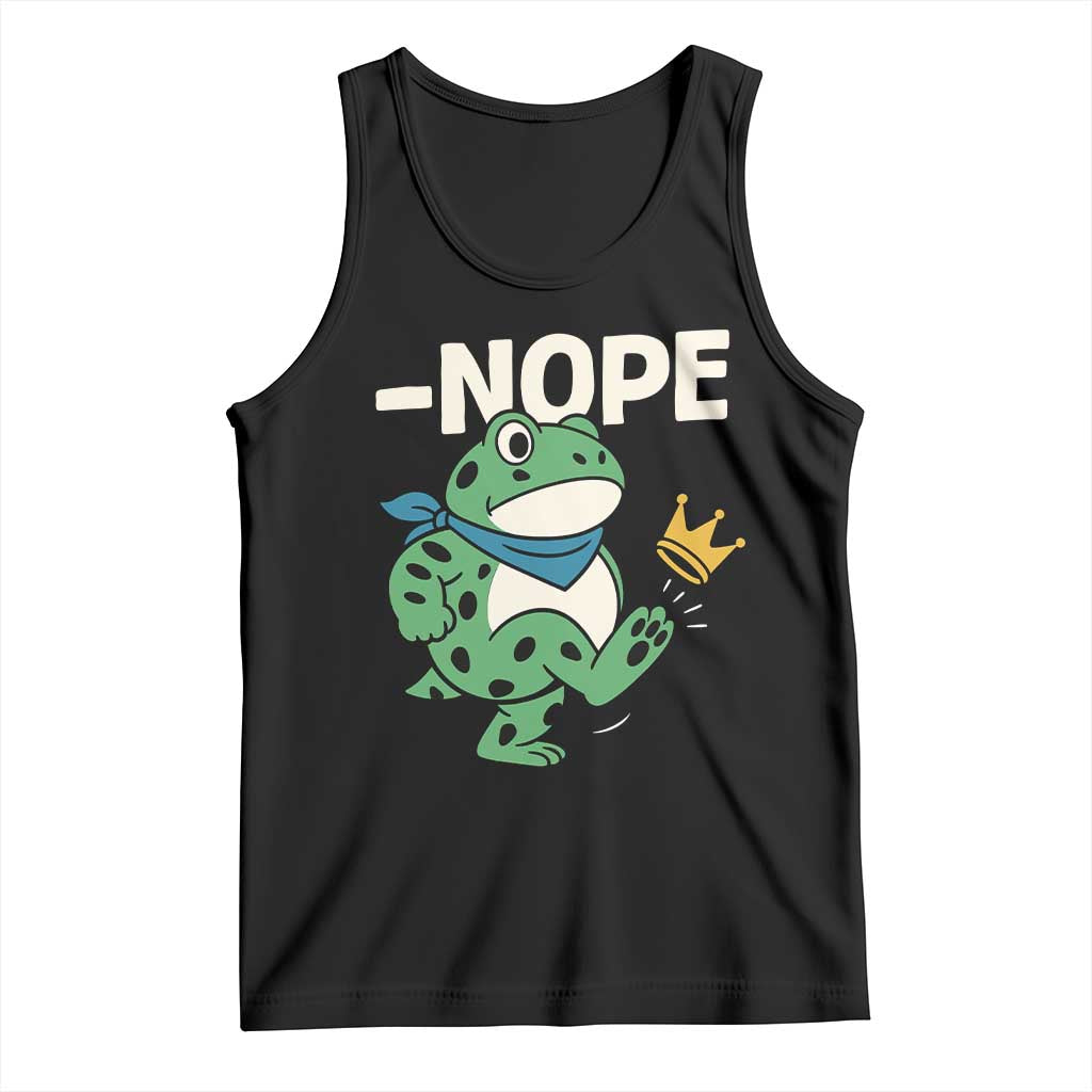 No Kings in America Portland Frog Tank Top Funny Political Meme TS10 Black Print Your Wear