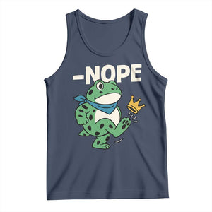 No Kings in America Portland Frog Tank Top Funny Political Meme TS10 Navy Print Your Wear