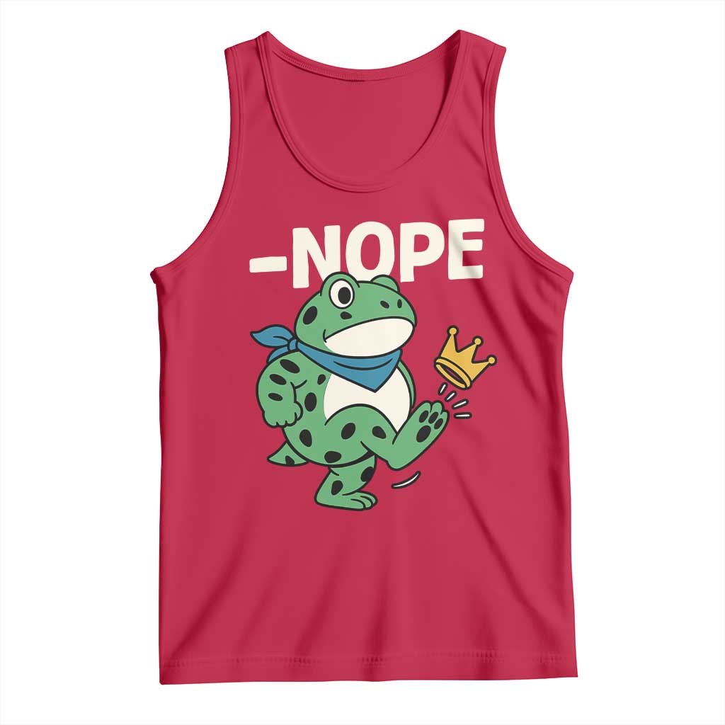 No Kings in America Portland Frog Tank Top Funny Political Meme TS10 Red Print Your Wear