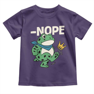 No Kings in America Portland Frog Toddler T Shirt Funny Political Meme TS10 Purple Print Your Wear