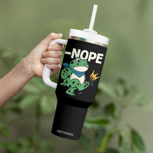 No Kings in America Portland Frog Tumbler With Handle Funny Political Meme TS10 Print Your Wear