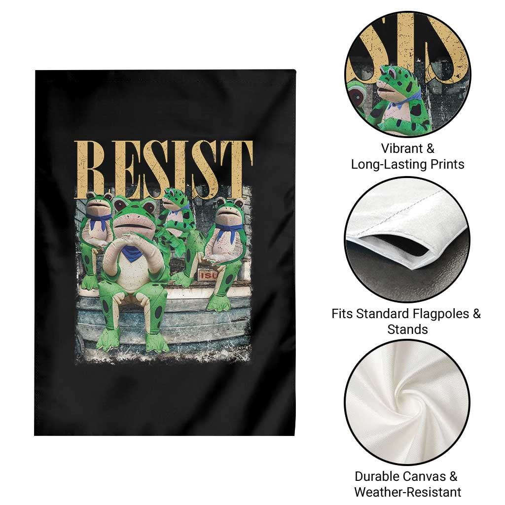 Portland Frog Resist Protest Garden Flag 80s Frogs Deportation Resistance TS10 Print Your Wear