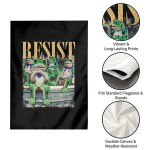 Portland Frog Resist Protest Garden Flag 80s Frogs Deportation Resistance - Print Your Wear