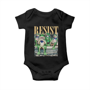 Portland Frog Resist Protest Baby Onesie 80s Frogs Deportation Resistance TS10 Black Print Your Wear