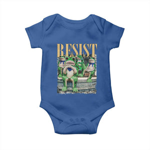 Portland Frog Resist Protest Baby Onesie 80s Frogs Deportation Resistance TS10 Royal Blue Print Your Wear