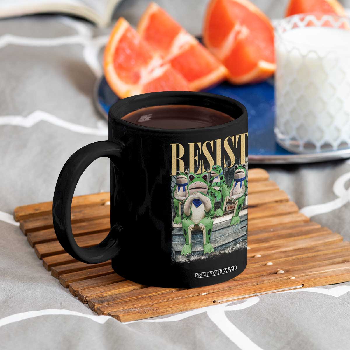 Portland Frog Resist Protest Coffee Mug 80s Frogs Deportation Resistance TS10 Print Your Wear
