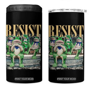 Portland Frog Resist Protest 4 in 1 Can Cooler Tumbler 80s Frogs Deportation Resistance TS10 One Size: 16 oz Black Print Your Wear