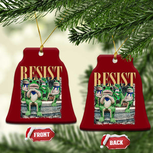 Portland Frog Resist Protest Ceramic Ornament 80s Frogs Deportation Resistance - Print Your Wear