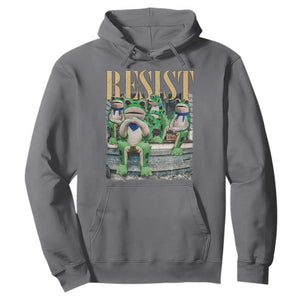 Portland Frog Resist Protest Hoodie 80s Frogs Deportation Resistance TS10 Charcoal Print Your Wear