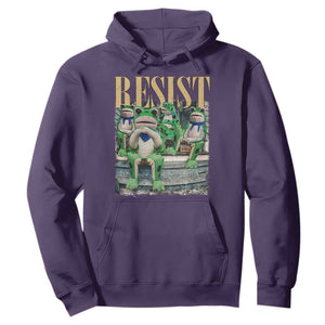 Portland Frog Resist Protest Hoodie 80s Frogs Deportation Resistance TS10 Purple Print Your Wear