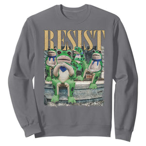 Portland Frog Resist Protest Sweatshirt 80s Frogs Deportation Resistance - Print Your Wear
