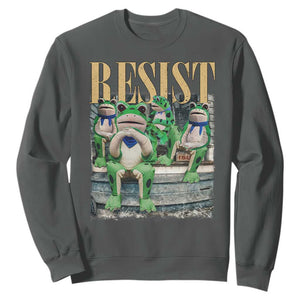 Portland Frog Resist Protest Sweatshirt 80s Frogs Deportation Resistance - Print Your Wear