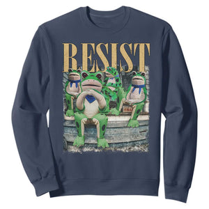 Portland Frog Resist Protest Sweatshirt 80s Frogs Deportation Resistance - Print Your Wear