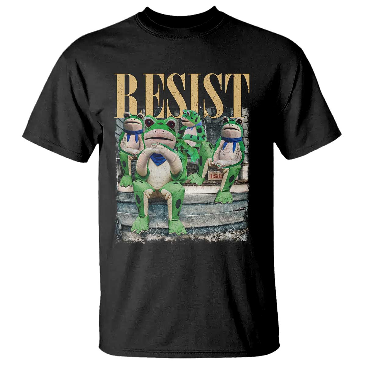 Portland Frog Resist Protest T Shirt 80s Frogs Deportation Resistance TS10 Black Print Your Wear