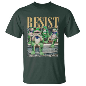 Portland Frog Resist Protest T Shirt 80s Frogs Deportation Resistance TS10 Dark Forest Green Print Your Wear