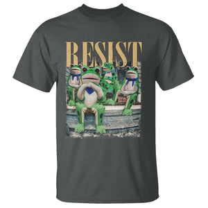 Portland Frog Resist Protest T Shirt 80s Frogs Deportation Resistance TS10 Dark Heather Print Your Wear