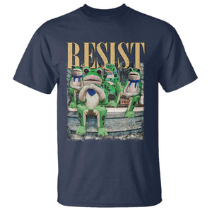 Portland Frog Resist Protest T Shirt 80s Frogs Deportation Resistance TS10 Navy Print Your Wear