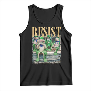 Portland Frog Resist Protest Tank Top 80s Frogs Deportation Resistance TS10 Black Print Your Wear