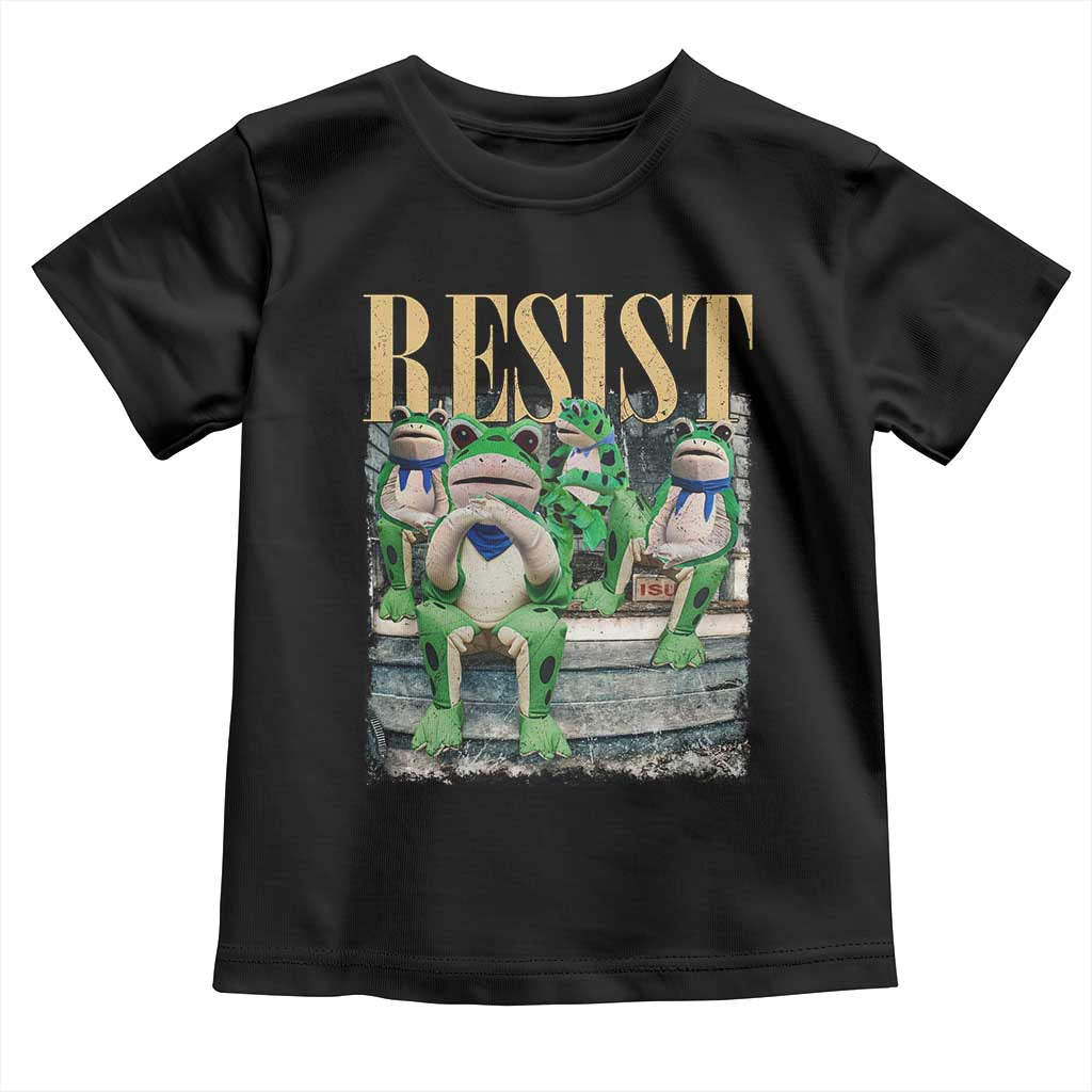 Portland Frog Resist Protest Toddler T Shirt 80s Frogs Deportation Resistance TS10 Black Print Your Wear