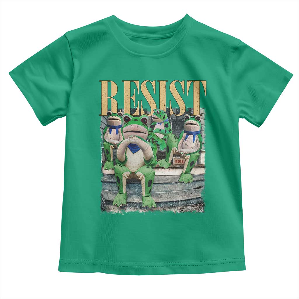 Portland Frog Resist Protest Toddler T Shirt 80s Frogs Deportation Resistance TS10 Irish Green Print Your Wear