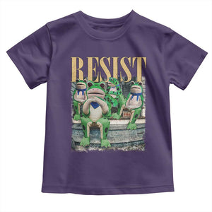 Portland Frog Resist Protest Toddler T Shirt 80s Frogs Deportation Resistance TS10 Purple Print Your Wear