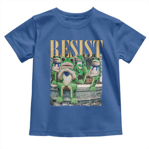 Portland Frog Resist Protest Toddler T Shirt 80s Frogs Deportation Resistance TS10 Royal Blue Print Your Wear