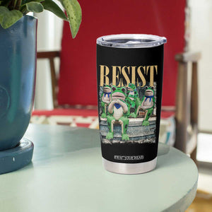 Portland Frog Resist Protest Tumbler Cup 80s Frogs Deportation Resistance TS10 Print Your Wear
