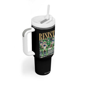 Portland Frog Resist Protest Tumbler With Handle 80s Frogs Deportation Resistance TS10 Print Your Wear