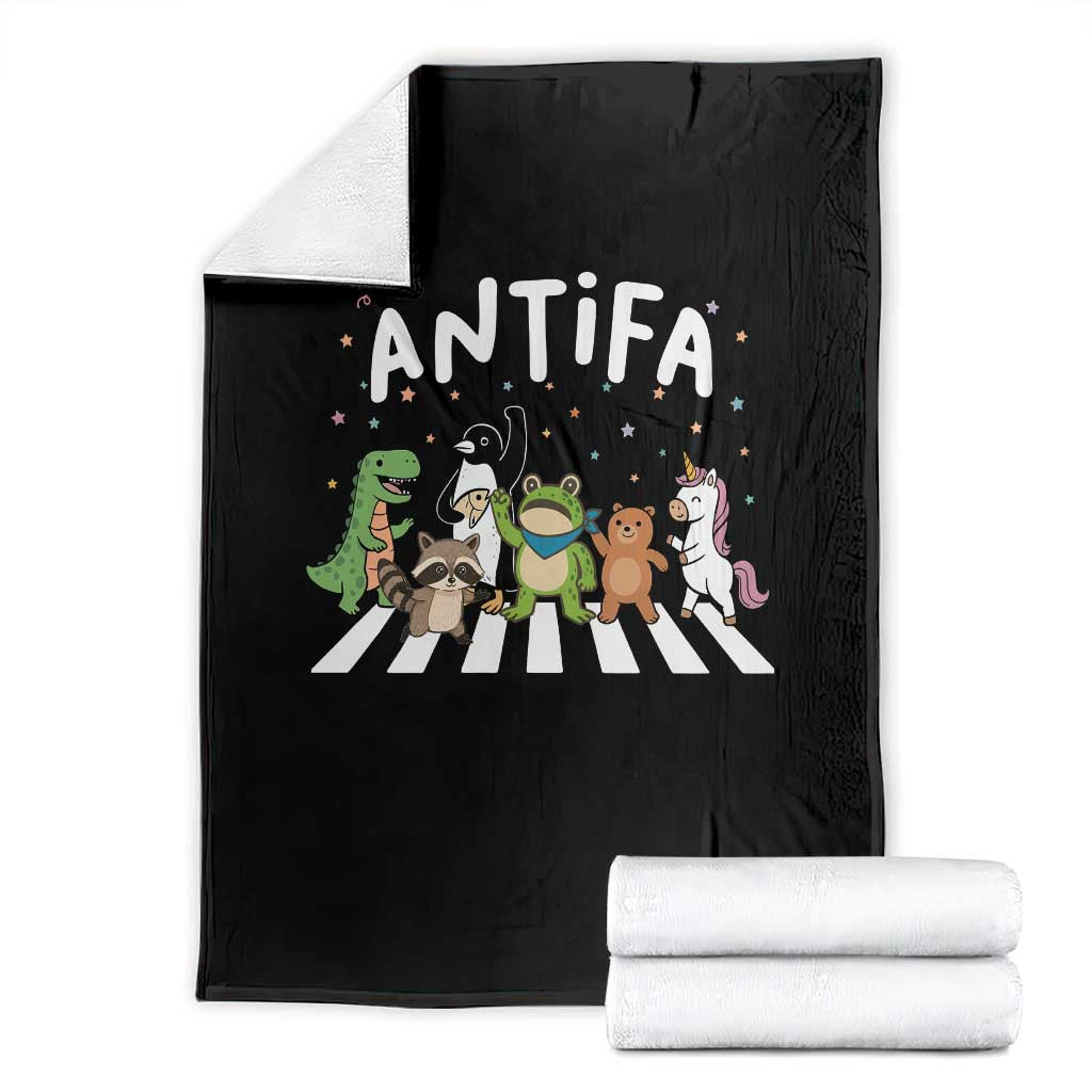 Resist Frog Protest Throw Blanket Antifa Inflatable Costume Portland Frog Political Satire TS10 Black Print Your Wear