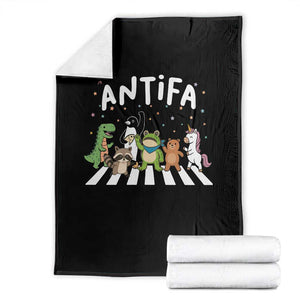 Resist Frog Protest Throw Blanket Antifa Inflatable Costume Portland Frog Political Satire - Print Your Wear