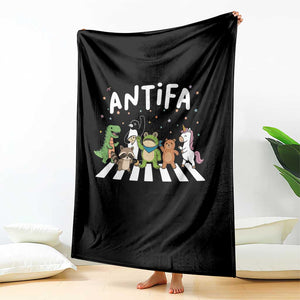 Resist Frog Protest Throw Blanket Antifa Inflatable Costume Portland Frog Political Satire - Print Your Wear