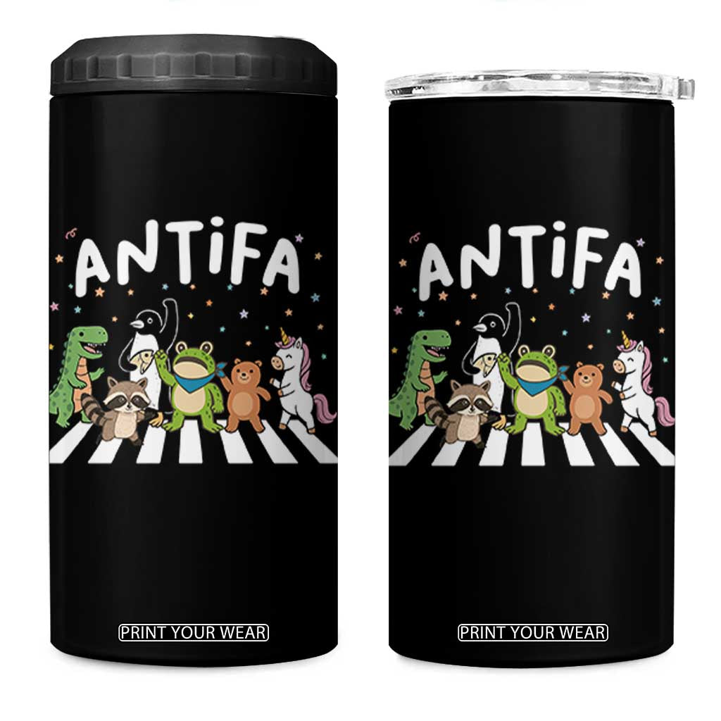 Resist Frog Protest 4 in 1 Can Cooler Tumbler Antifa Inflatable Costume Portland Frog Political Satire TS10 One Size: 16 oz Black Print Your Wear